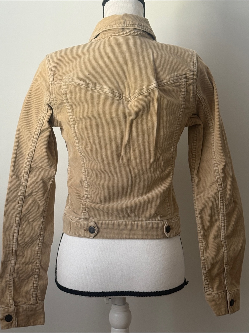 Abercrombie & Fitch Women's Tan Corduroy Zip-Front Jacket, Size XS - Picture 4 of 6